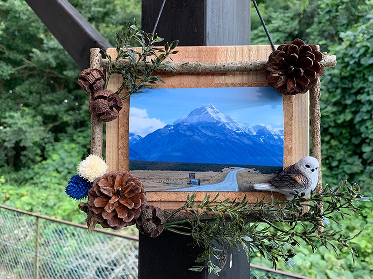 A nature photo frame that blends harmoniously with natural scenery